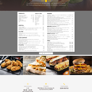 Digital menu Restaurants-Caffes-Burger-Sandwich-Pizza